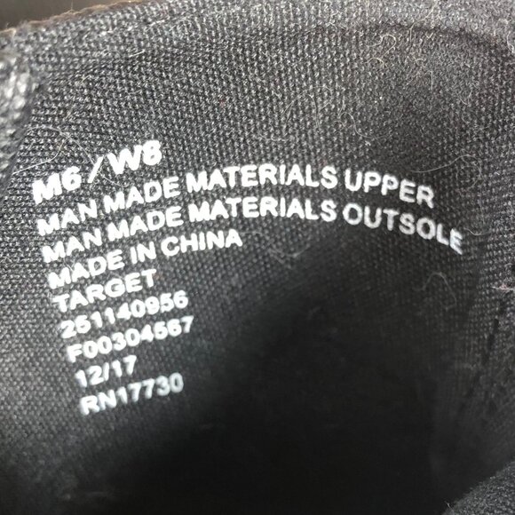 Hunter Unisex Target Dipped Canvas High-Top Sneakers Black&Black Size M6/W8 - Picture 9 of 9